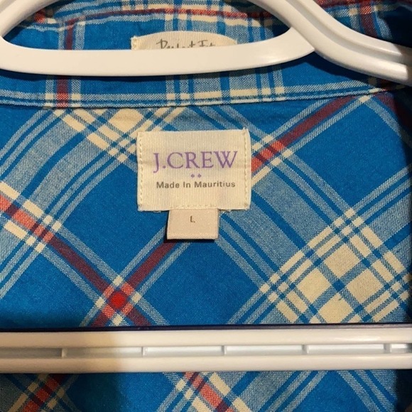 J. Crew Perfect Fit Pop Over Top Blouse Shirt Large - Picture 3 of 4